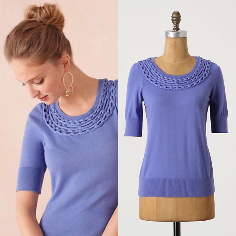 Anthropologie Moth Lundin Links Sweater Top